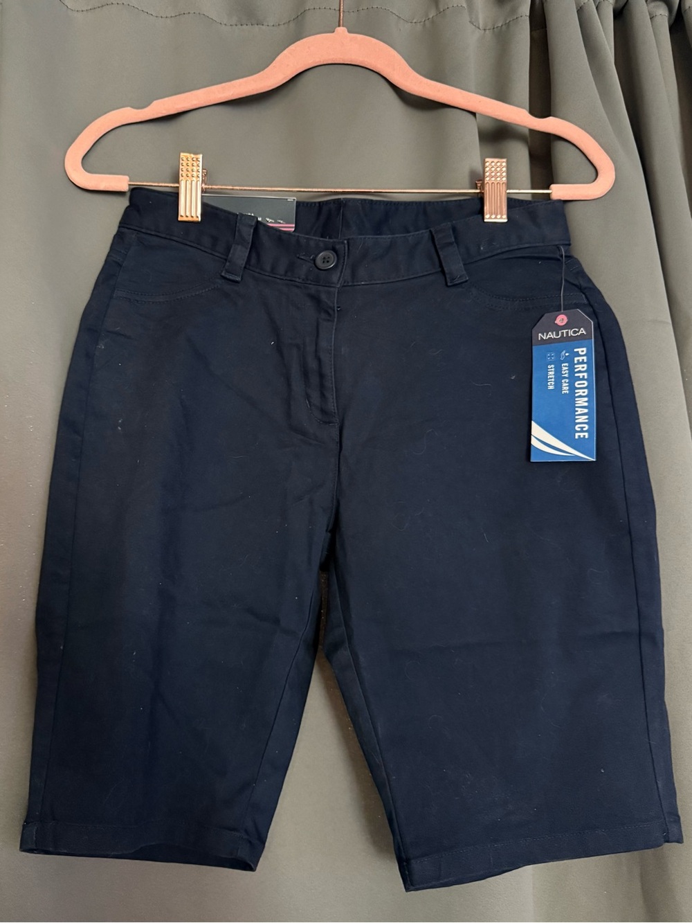 Nautica Performance Navy Stretch Uniform Shorts